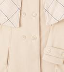 Клетчатое пальто с накидкой Patachou, бежевый - фото 3