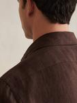 Рубашка Ruban Linen Regular Fit Reiss, Dark Brown - фото 2