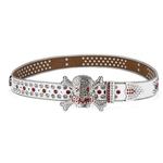 ACUC Кожаный ремень унисекс, White - фото 10