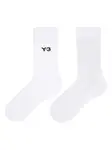 Ребристые носки с вышитым логотипом Y-3 ADIDAS, белый - фото