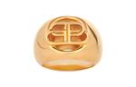 Кольцо-печатка Bb Balenciaga, золото - фото