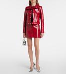 Виниловая мини-юбка Reedition Courrèges, красный - фото 2