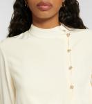 Шелковое платье миди Chloé, Pristine White - фото 4