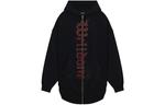 Толстовка с молнией и принтом логотипа WE11DONE, черная - фото