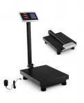 Цифровые складные платформенные весы с калькулятором цен, грузоподъемность 299 л Sugift, черный - фото