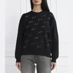 Толстовка свободного кроя karl со стразами Karl Lagerfeld, черный - фото