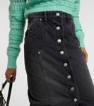 Джинсовая юбка миди vandy Marant Etoile, черный - фото 4