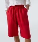 Льняные шорты Kiton, красный - фото 5