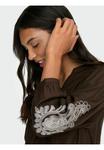 Блуза ONLY Blouse, Coffee Bean/Dark Brown - фото 4
