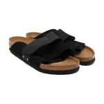 Кожаные тапочки киото вл Birkenstock, черный - фото 2