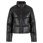 Куртка Urban Classics Synthetic Leather padded, черный - фото 3