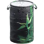 Корзина для белья Sanilo «Virella», черный/зеленый - фото