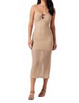 Платье миди ASTR, бежевый - фото 4