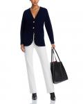 Блейзер с V-образным вырезом C by Bloomingdale's Cashmere, синий - фото 2