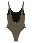 Купальник с логотипом Balmain, зеленый - фото 2