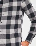 Серо-черная рубашка в клетку буйволового цвета Only & Sons - фото 4