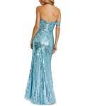 Платье Mac Duggal с пайетками из сетки, Aqua - фото 2
