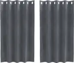 Плотные шторы , 2 шт., светло-серые, 140 x 140 см, бархатные vidaXL - фото