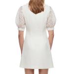 Женское белое платье с короткими рукавами Self-portrait, белый - фото 5