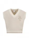 Жилет с аппликацией и V-образным вырезом Eleventy Kids, бежевый - фото 2