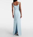 Платье Кристина с драпировкой и декором Safiyaa, Baby Blue With Multi-Blues - фото 3