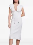 Платье миди со шнуровкой Akep, белый - фото
