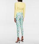 Леггинсы с принтом Alessandra Rich, Aqua-Multicolor - фото 3