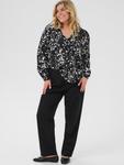 Блуза KAFFE CURVE Bella, черный - фото 5