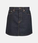 Джинсовая мини-юбка WARDROBE.NYC, синий - фото