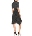 Платье миди из крепа в горошек Balenciaga, черный - фото 3