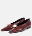 Кожаные балетки Magda Butrym, Bordeaux - фото 4