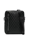 Сумка-мессенджер с логотипом GUESS USA, черный - фото