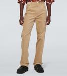 Вельветовые хлопковые брюки Acne Studios, Clay Beige - фото 3