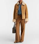 Дубленка с отделкой из овчины Ami Paris, Camel - фото 2