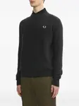 Свитер с вышитым логотипом Fred Perry, серый - фото 3