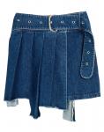 Джинсовая юбка Off, синий - фото