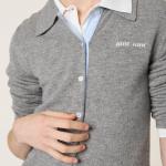 Кашемировый кардиган Miu Miu, серый - фото 4