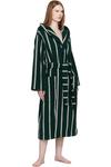 Tekla Зеленый махровый халат с капюшоном - фото 4