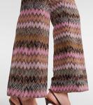 Металлизированные расклешенные брюки зигзаг Missoni, Multicolor Space-dyed With Dark Base - фото 5