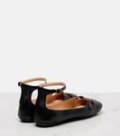 Балетки Leonore из кожи Chloé, Black - фото 2