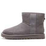 Ботинки UGG с маленьким боковым логотипом, серый - фото