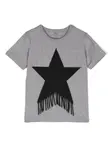 Футболка Fringed Star Stella McCartney Kids, серый - фото