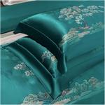 Generic Комплект постельного белья из шелка с принтом - фото 5