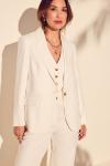 Лен блейзер Myleene Klass, белый - фото 4