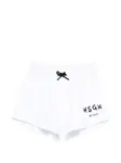 Шорты с логотипом Msgm Kids, белый - фото