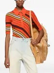 Рубашка поло в полоску Acne Studios, оранжевый - фото 4