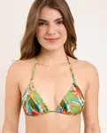 Верх бикини с треугольными чашечками и принтом Río de Sol, зеленый - фото