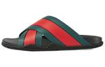 Сандалии rubber slide 'green red' Gucci, черный - фото 2