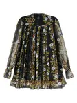 Платье с цветочным принтом ETRO, черный - фото 6