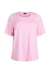 Футболка Zizzi Print T-shirt, Pink White Stripe/Light Pink - фото 3